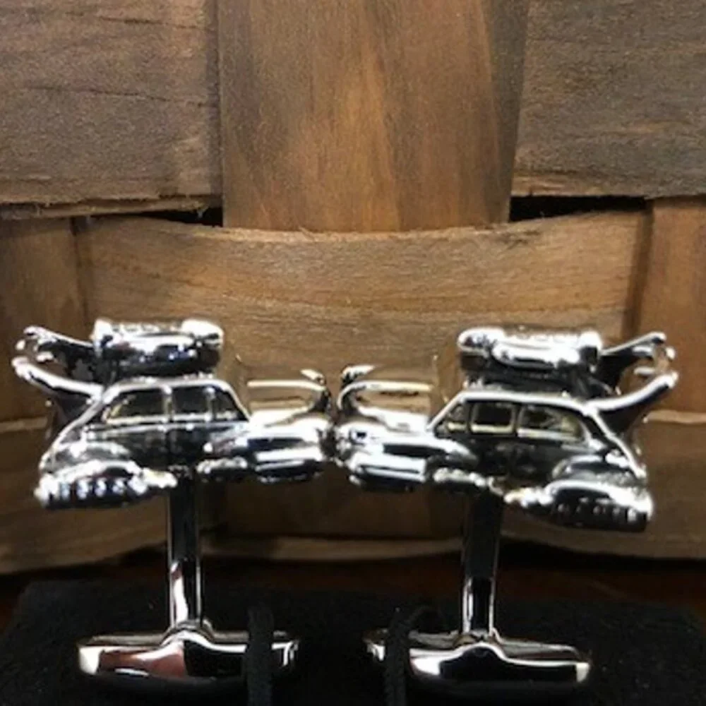 Paul Smith Silver / Golden Space Car Cufflinks Cuff Links
